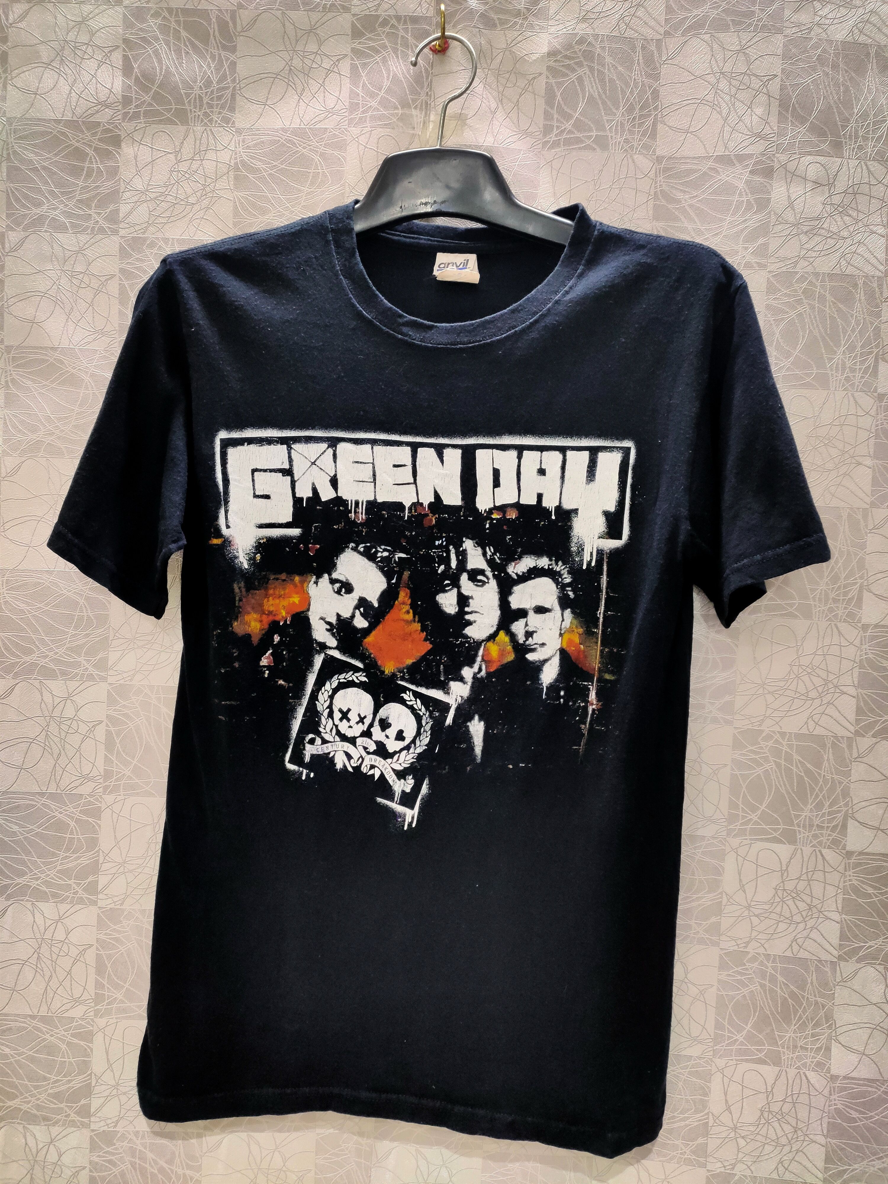 T-shirt Vintage Burden Of A Day Vert Foncé, Taille M Jerzees - Occasion Très Bon état, Rare