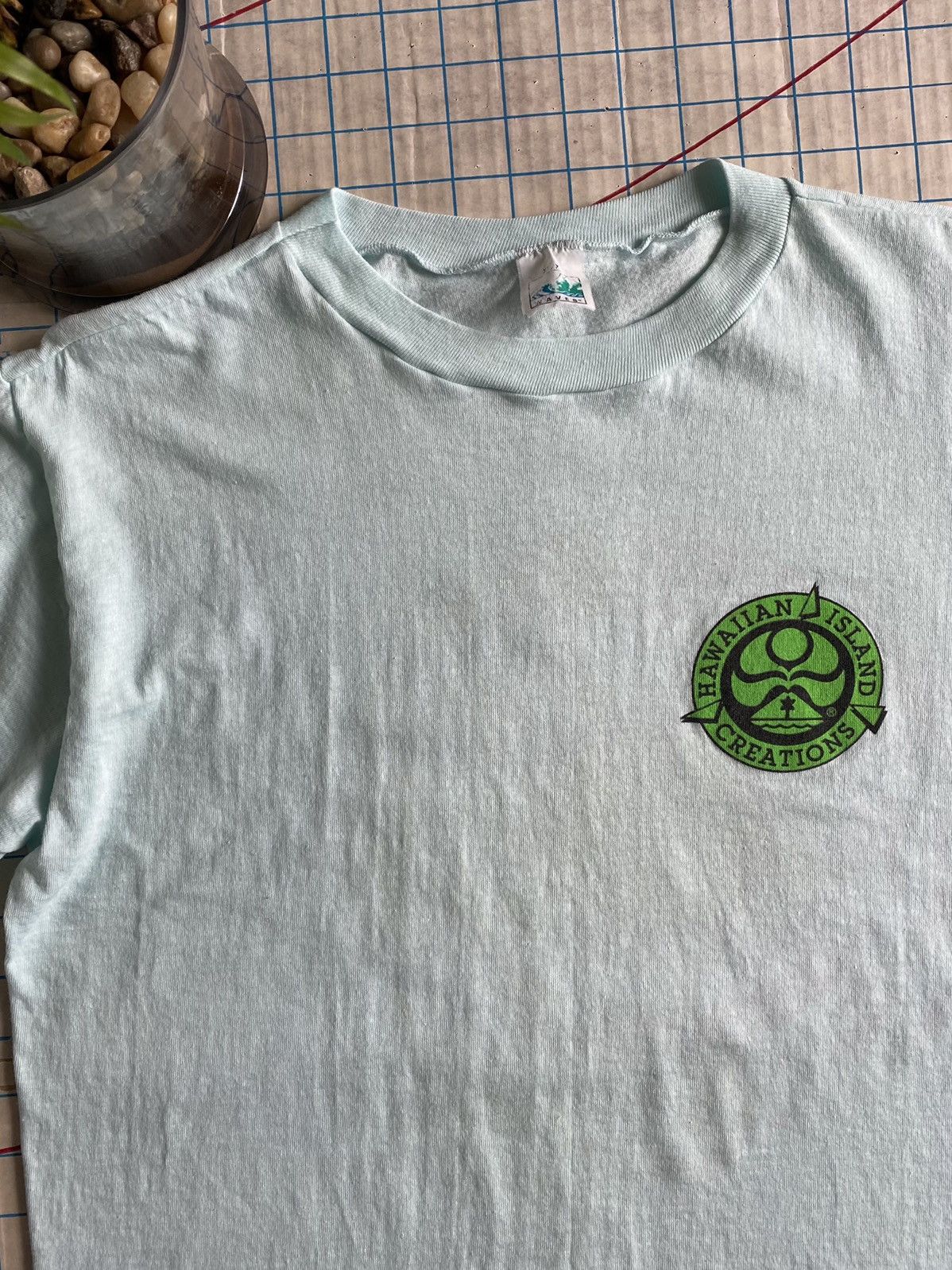 Vintage Vintage 80s Hawaiian Island Creations Pastel Blue Tee XL Size US XL / EU 56 / 4 - 8 Thumbnail