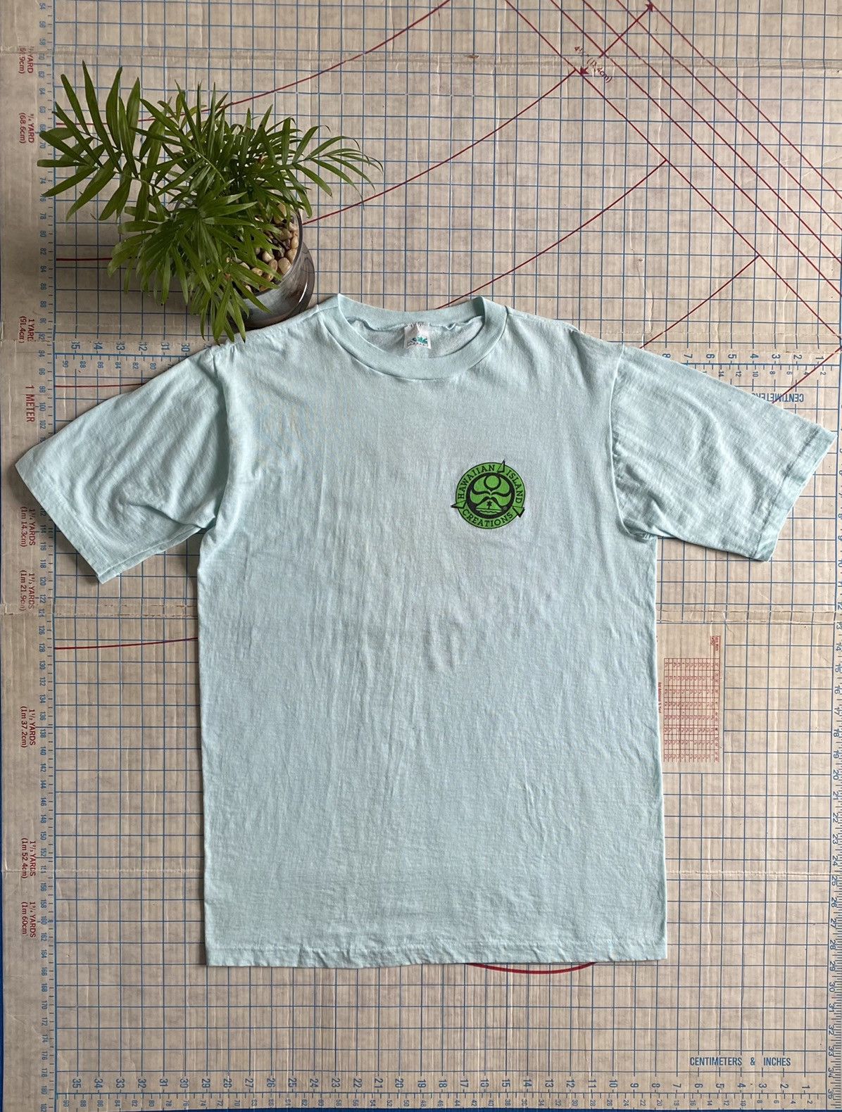 Vintage Vintage 80s Hawaiian Island Creations Pastel Blue Tee XL Size US XL / EU 56 / 4 - 7 Thumbnail