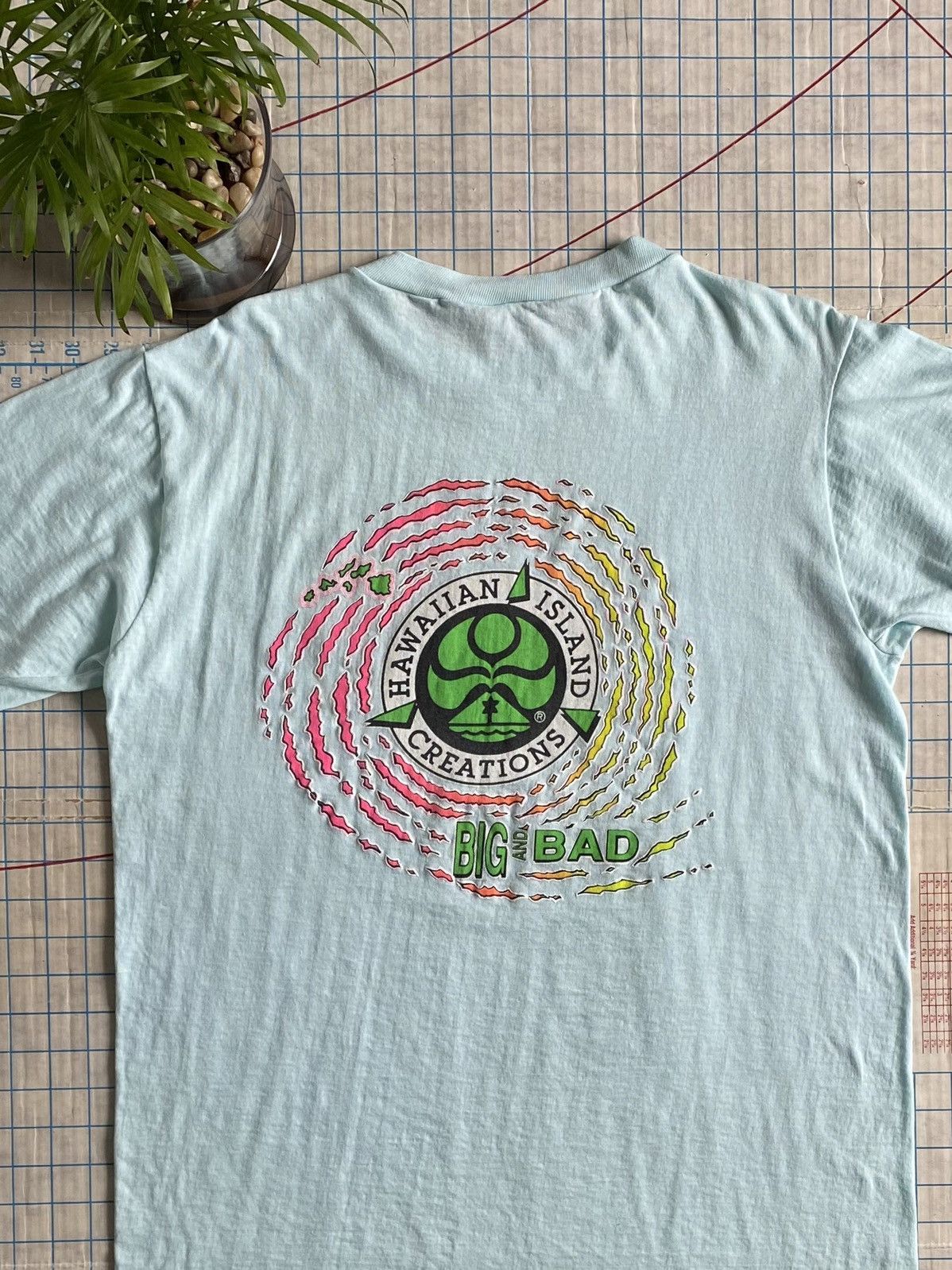 Vintage Vintage 80s Hawaiian Island Creations Pastel Blue Tee XL Size US XL / EU 56 / 4 - 3 Thumbnail