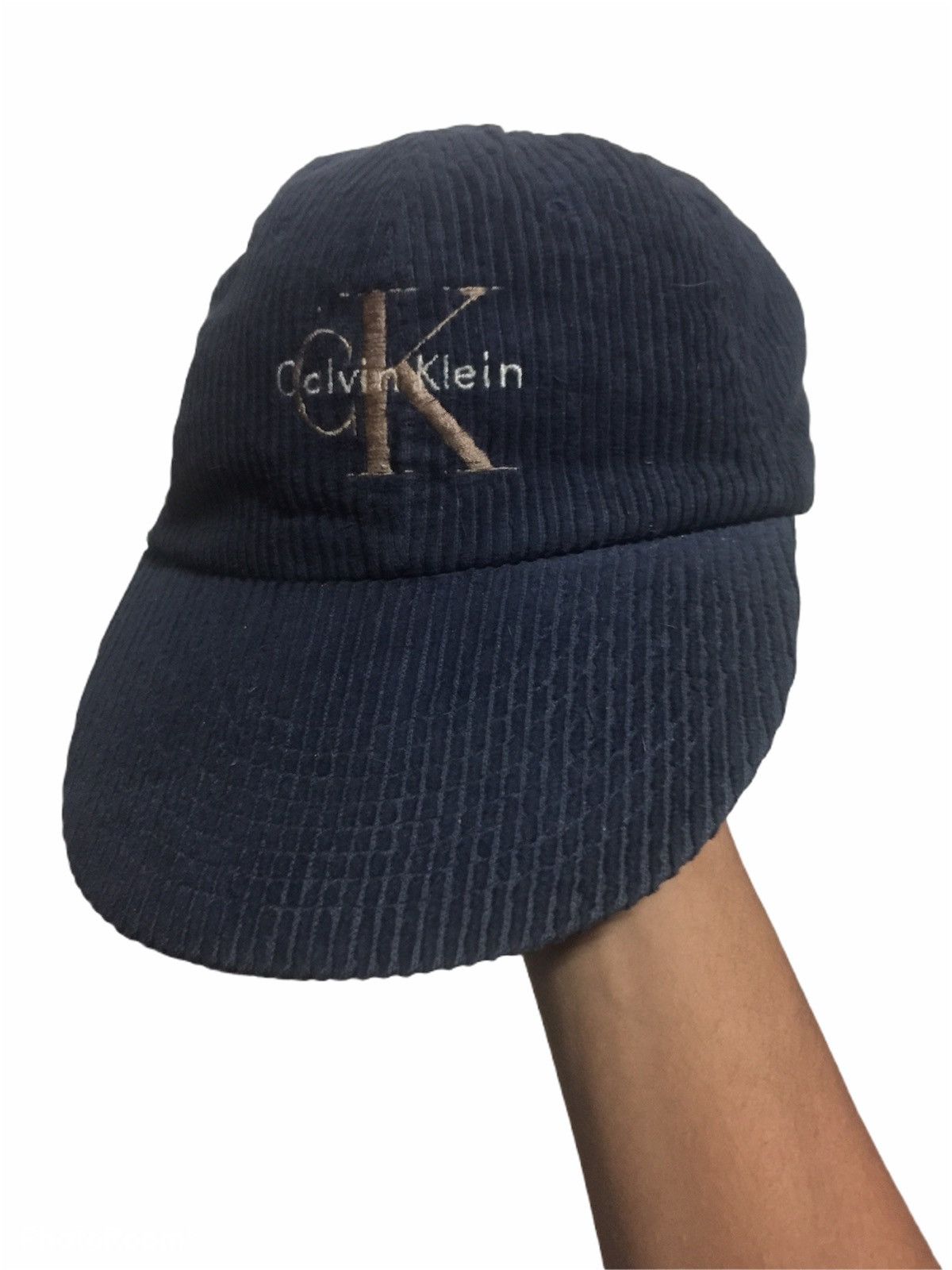 Calvin Klein × Vintage Vintage Calvin Klein Corduroy Longbill Cap Size ONE SIZE - 1 Thumbnail