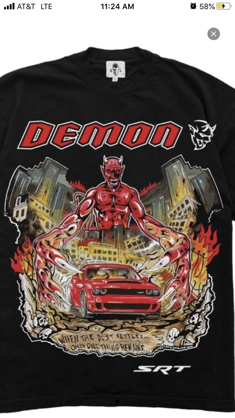 Warren Lotas Warren Lotas When the dust settles t shirt black red 