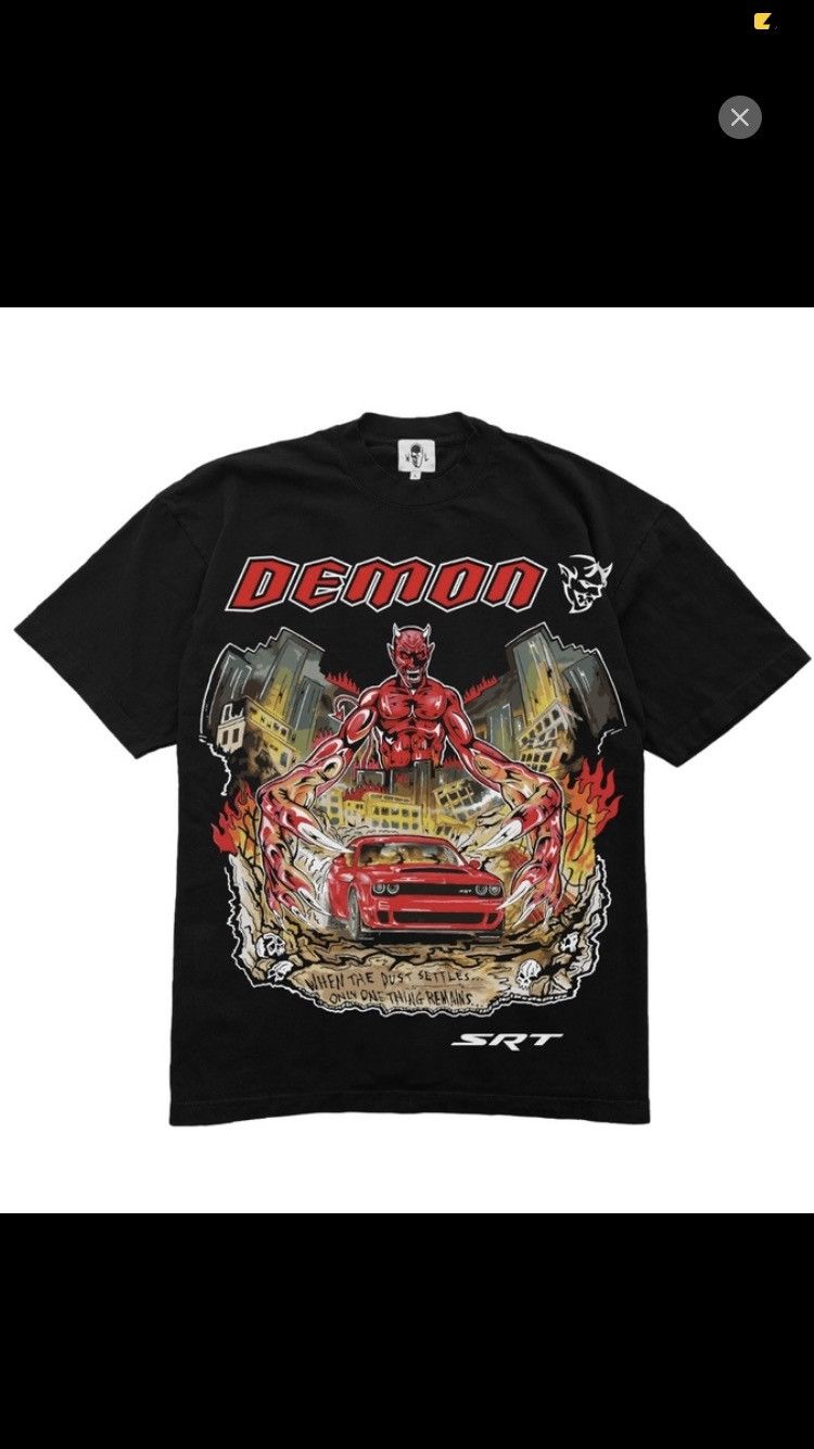 Warren Lotas Warren Lotas When the dust settles t shirt black red 