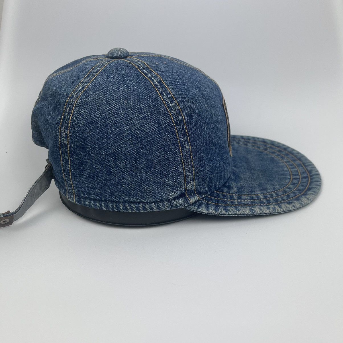 Japanese Brand Vintage denim hat with copper Adjustable Size ONE SIZE - 5 Thumbnail