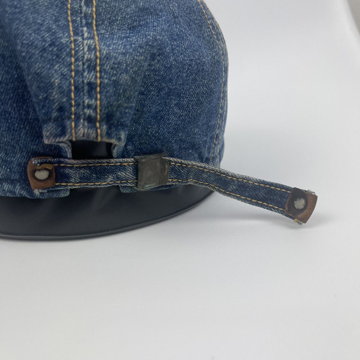 Japanese Brand Vintage denim hat with copper Adjustable Size ONE SIZE - 9 Thumbnail