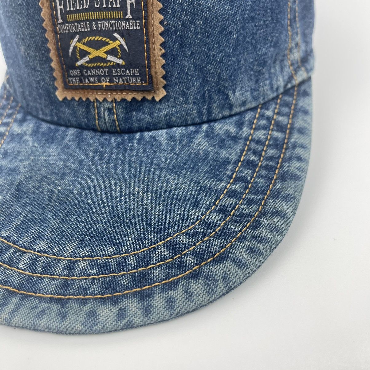 Japanese Brand Vintage denim hat with copper Adjustable Size ONE SIZE - 7 Thumbnail