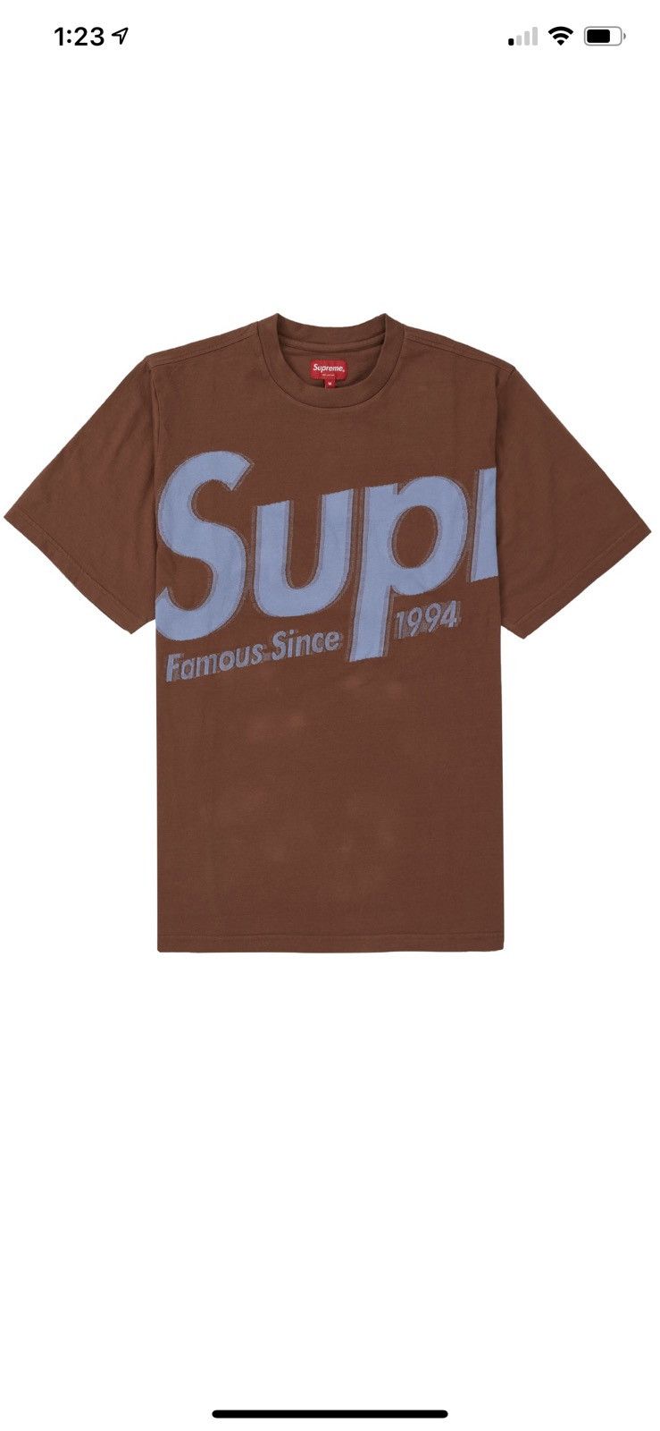 Supreme Intarsia S/S Top Logo Tee Shirt (White) Size XLarge Fall