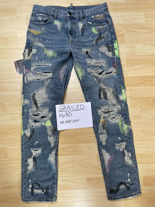 Endless Distressed Embroidered Jeans