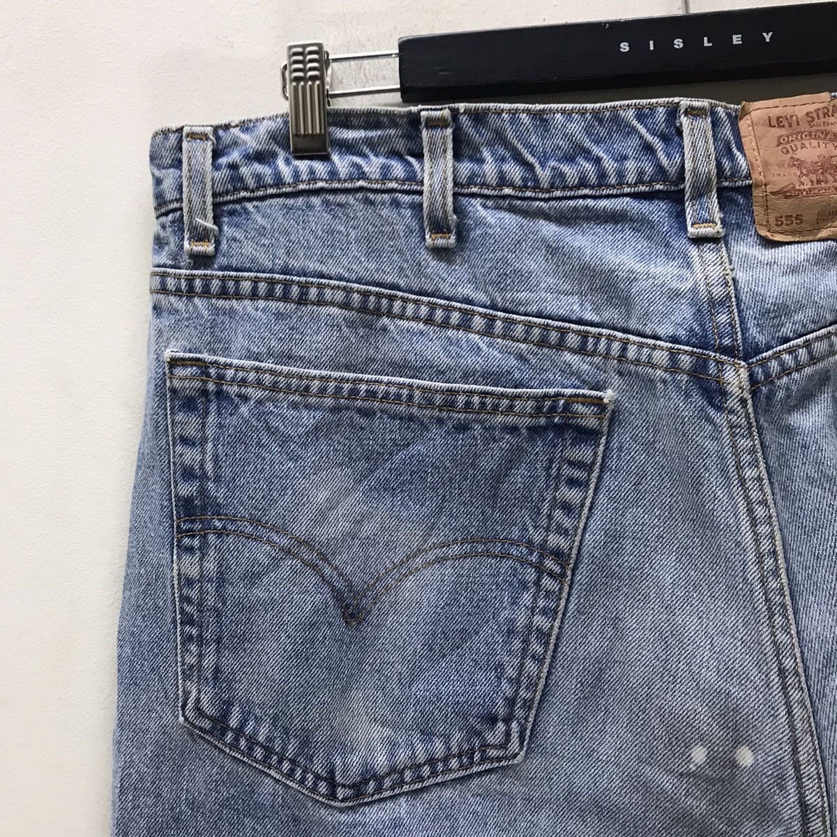 Levi's Vintage 90s Levis 555 Relaxed Fit Straight Leg Lightwash Size US 40 / EU 56 - 13 Thumbnail