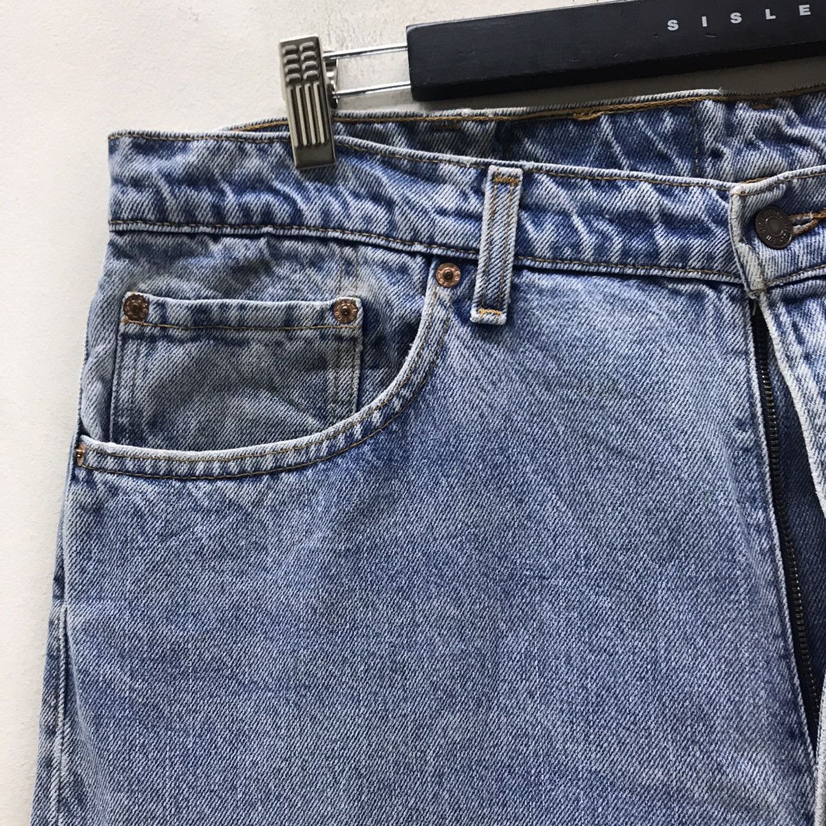 Levi's Vintage 90s Levis 555 Relaxed Fit Straight Leg Lightwash Size US 40 / EU 56 - 5 Thumbnail