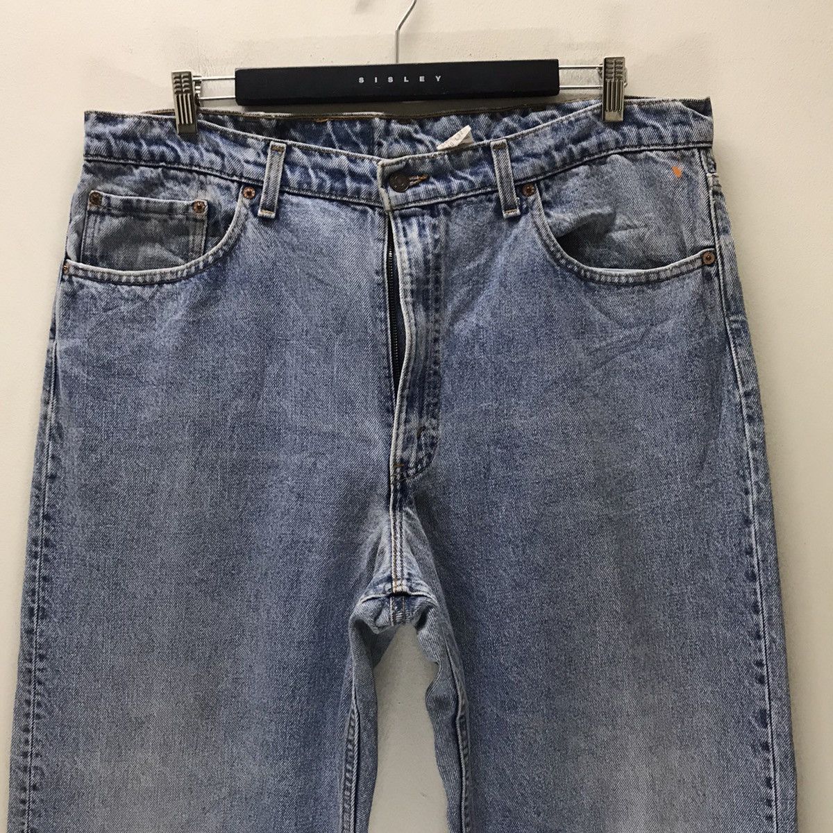 Levi's Vintage 90s Levis 555 Relaxed Fit Straight Leg Lightwash Size US 40 / EU 56 - 4 Thumbnail