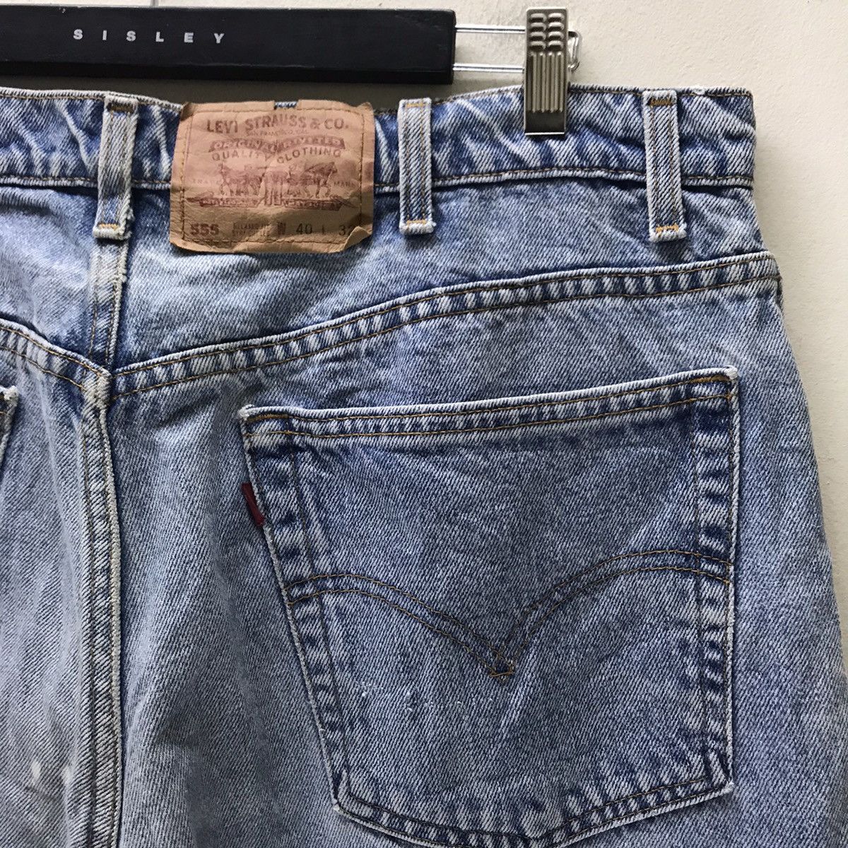 Levi's Vintage 90s Levis 555 Relaxed Fit Straight Leg Lightwash Size US 40 / EU 56 - 14 Thumbnail