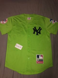 Vintage-New New York Yankees Lime Green MLB Jersey By Starter Size
