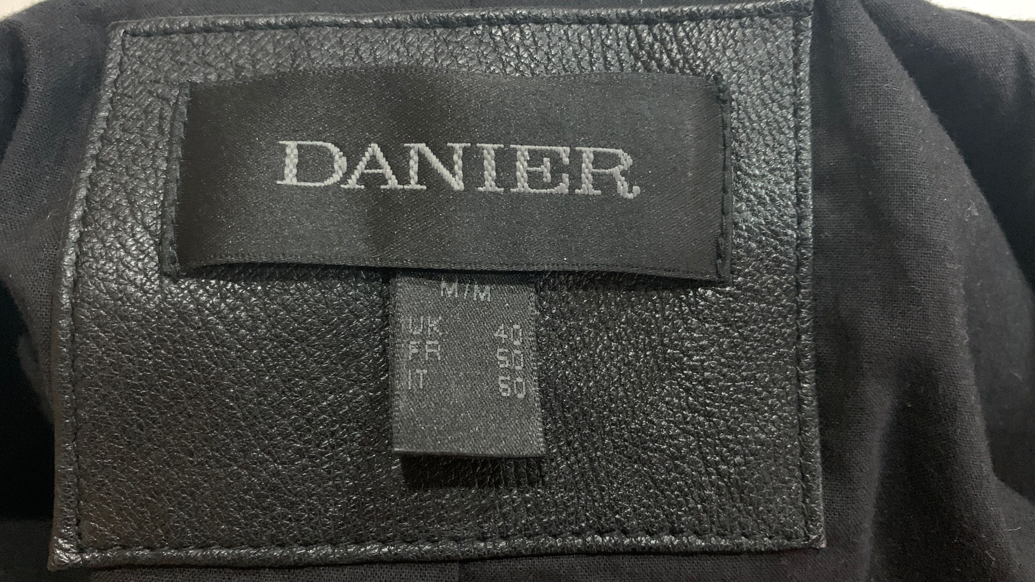 Danier Black Cafe Racer Moto Leather Jacket - M Size US M / EU 48-50 / 2 - 8 Thumbnail