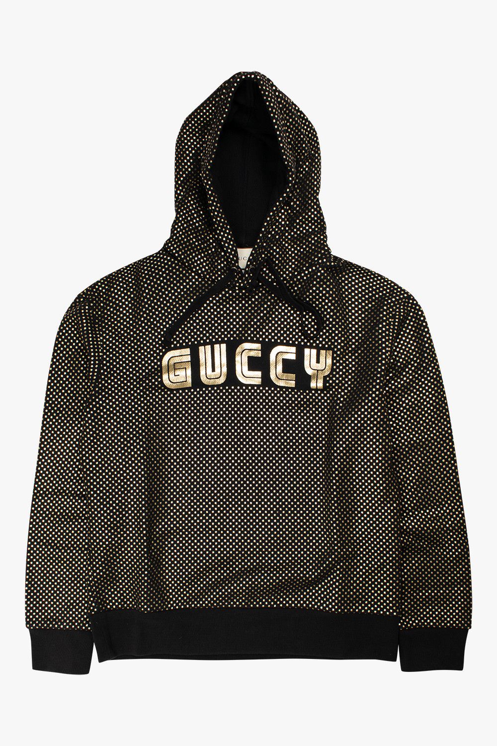 Gucci Guccy Logo Jersey Hoodie, $1,041, farfetch.com
