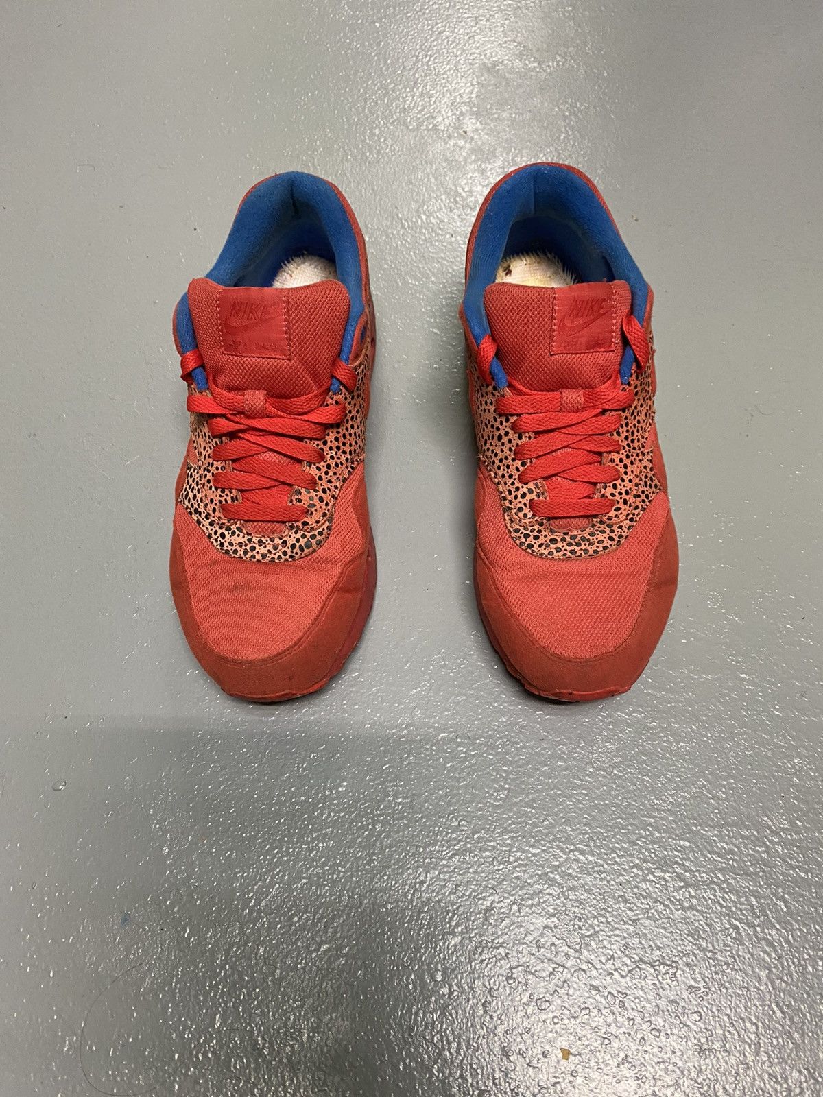 Nike WS Air Max 1 Chilling Red -Blue 2007 spider man safari red | Grailed