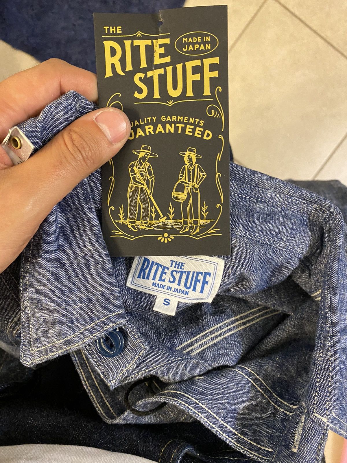 John Lofgren × Other The Rite Stuff Heracles Chambray Shirt Indigo ...