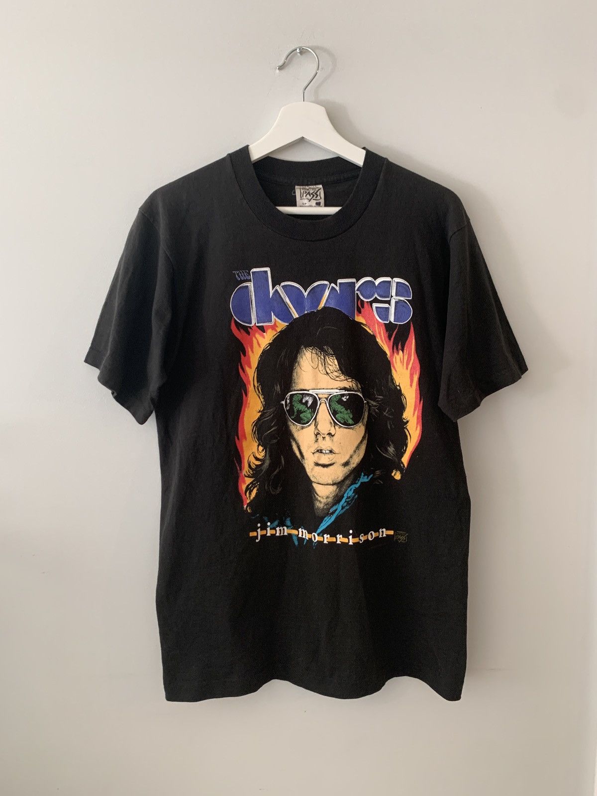 Band Tees × Rock T Shirt × Vintage Rare 1988 80s The Doors Jim Morrison T  Shirt Backstage pass | Grailed