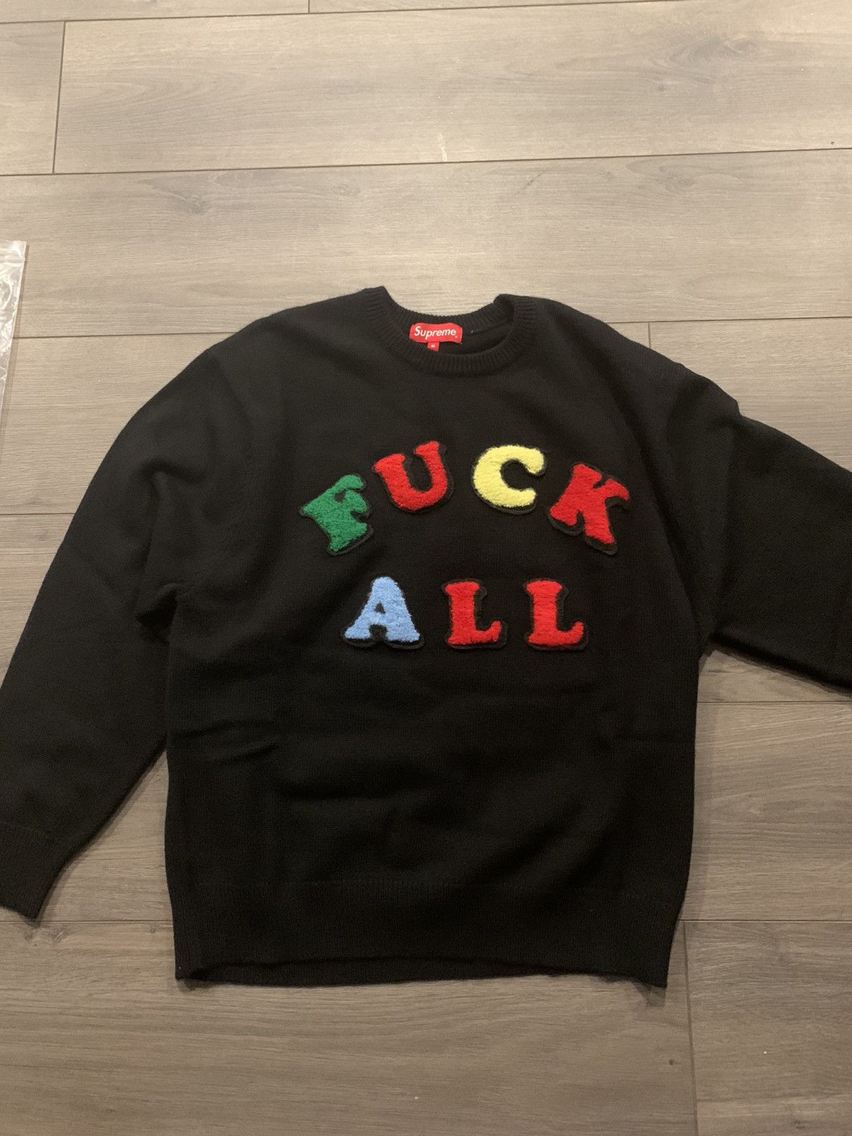 Supreme Jamie Reed Fuck All Sweater Black | Grailed