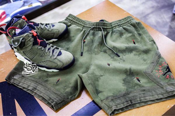 Travis Scott Travis Scott X Jordan Washed Suede Short | Grailed