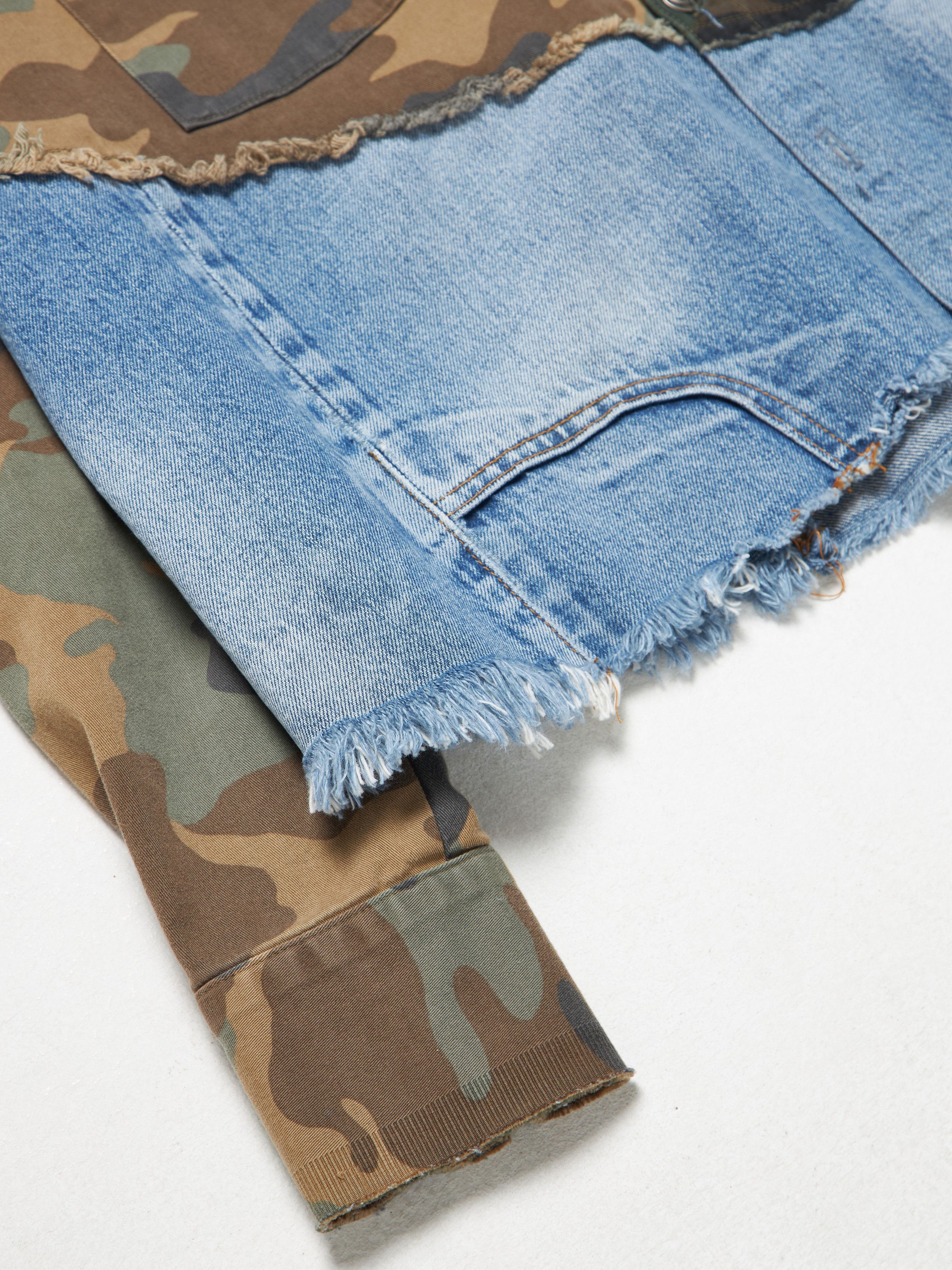 Greg Lauren Camo Printed/ Denim Cotton Jacket Size US S / EU 44-46 / 1 - 5 Thumbnail