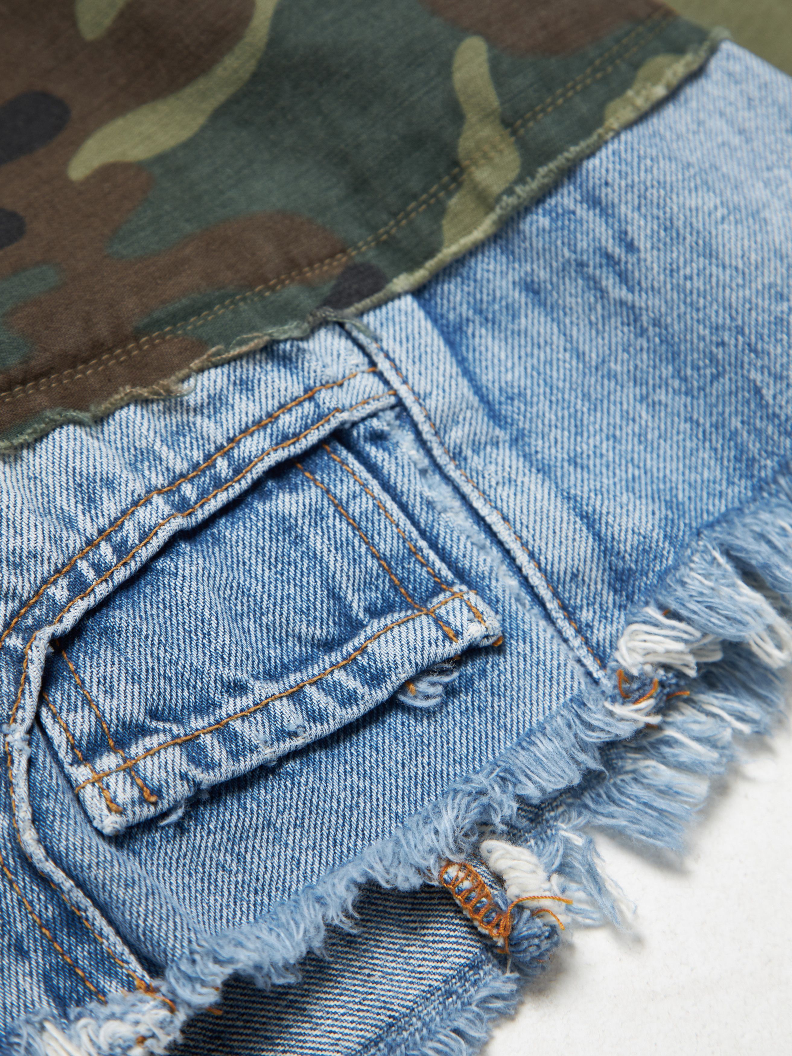 Greg Lauren Camo Printed/ Denim Cotton Jacket Size US S / EU 44-46 / 1 - 7 Thumbnail