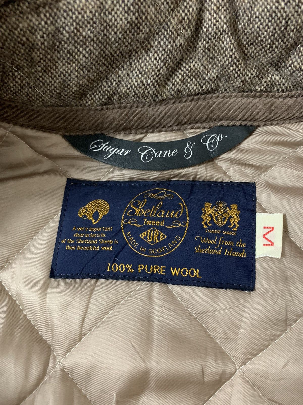 Sugar Cane Sugar Cane X Shetland Islands Quilted Wool Jacket Size US M / EU 48-50 / 2 - 9 Thumbnail