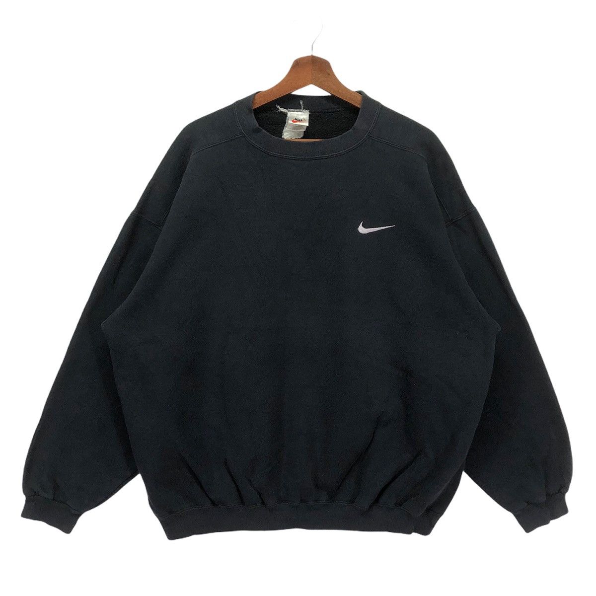 Vintage 90s Nike Swoosh Small Logo Crewneck Large Size