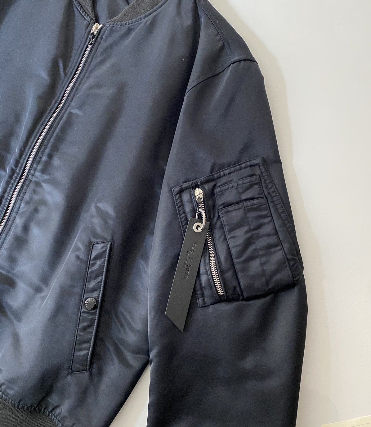Rag & Bone Rag & Bone - Manston Nylon Bomber Jacket - Black Size US M / EU 48-50 / 2 - 5 Thumbnail