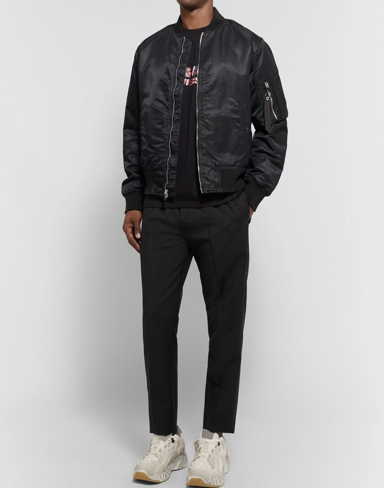Rag & Bone Rag & Bone - Manston Nylon Bomber Jacket - Black Size US M / EU 48-50 / 2 - 2 Thumbnail