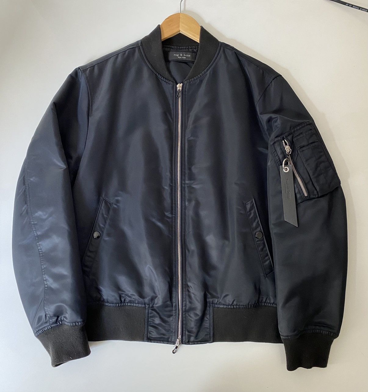Rag & Bone Rag & Bone - Manston Nylon Bomber Jacket - Black Size US M / EU 48-50 / 2 - 1 Thumbnail