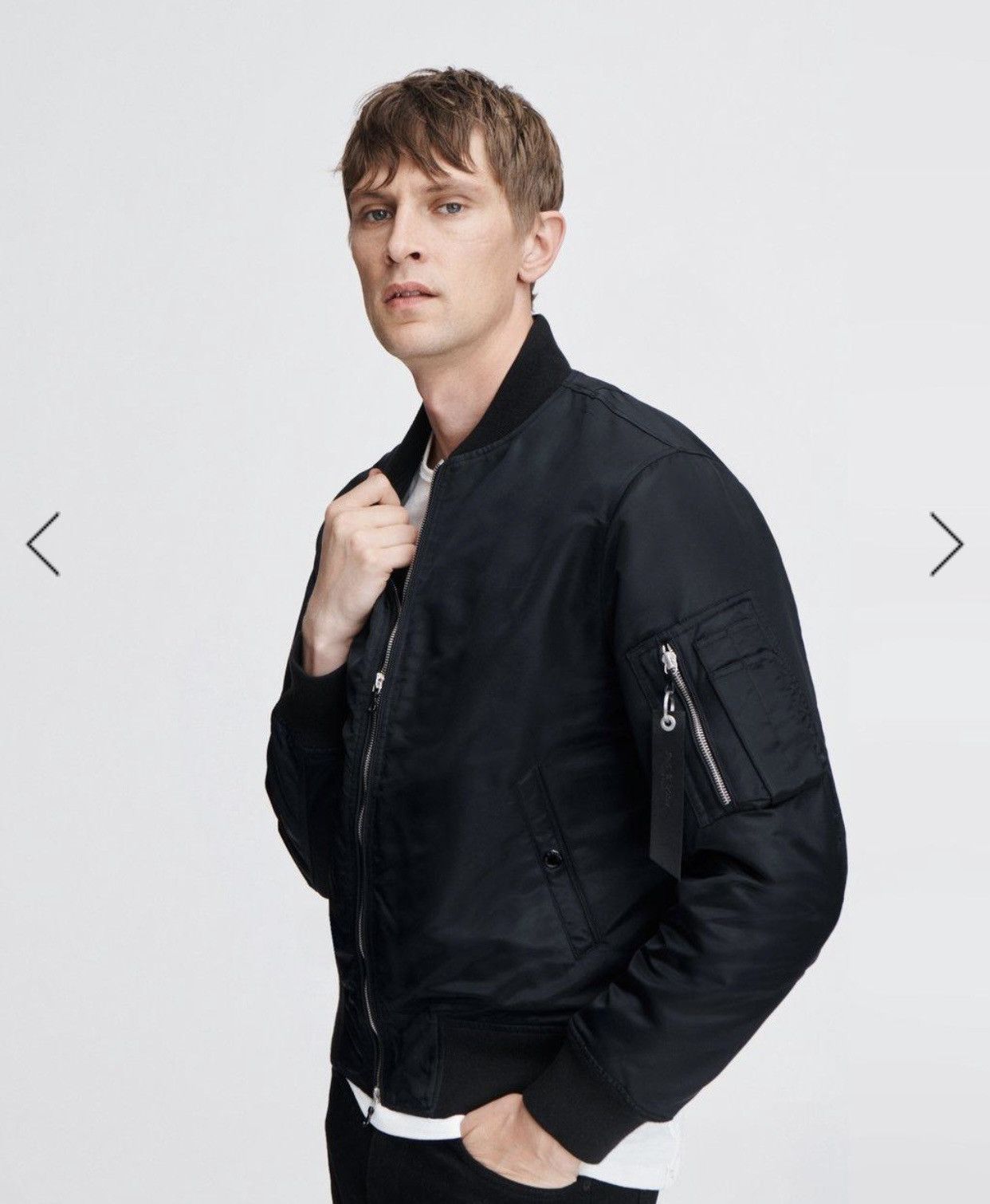Rag & Bone Rag & Bone - Manston Nylon Bomber Jacket - Black Size US M / EU 48-50 / 2 - 6 Thumbnail