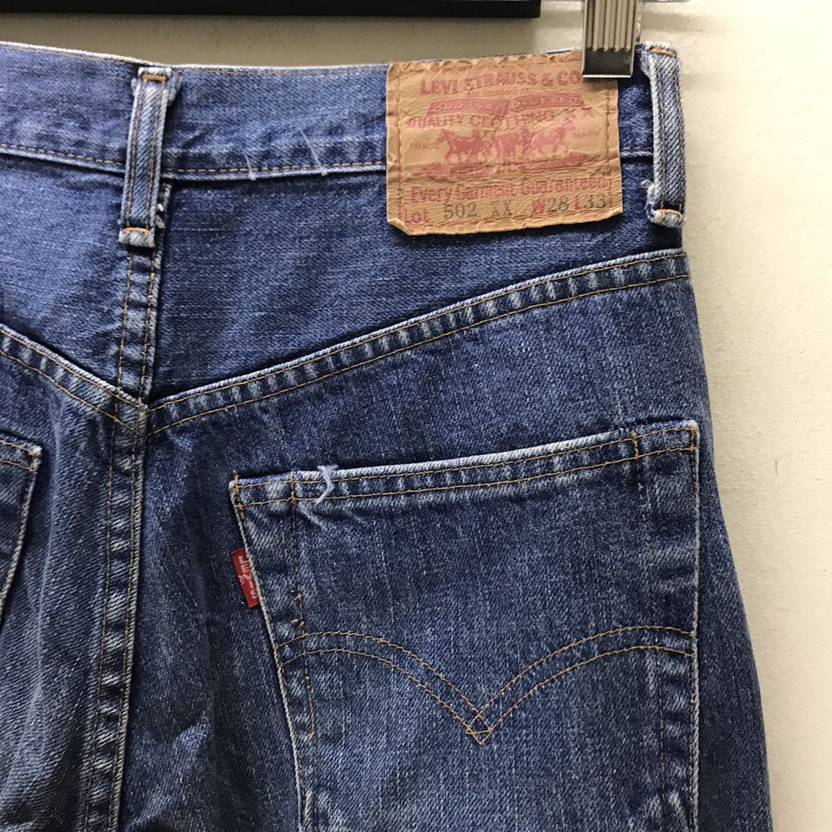 Vintage Levis Big E 502xx Distressed Denim Selvedge