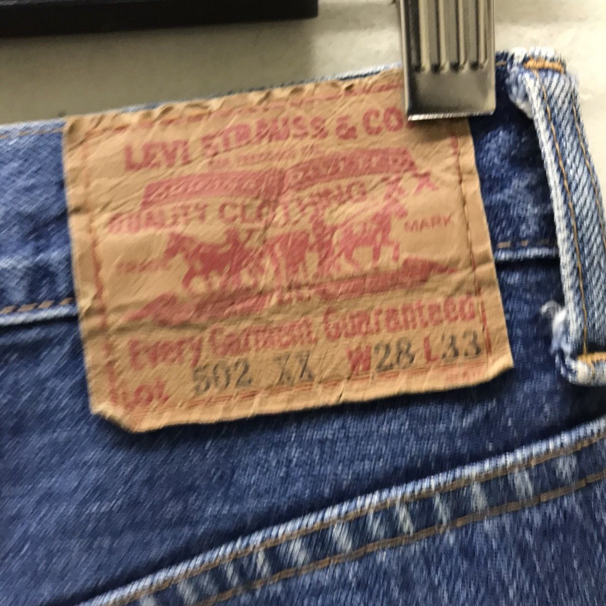 Vintage Levis Big E 502xx Distressed Denim Selvedge