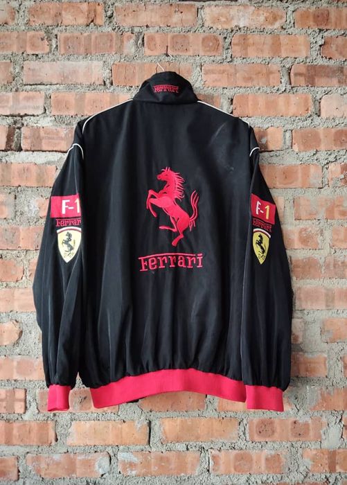 VINTAGE FERRARI F1 JACKET BLACK  Vintage racing jacket, Ferrari jacket,  Racing jacket