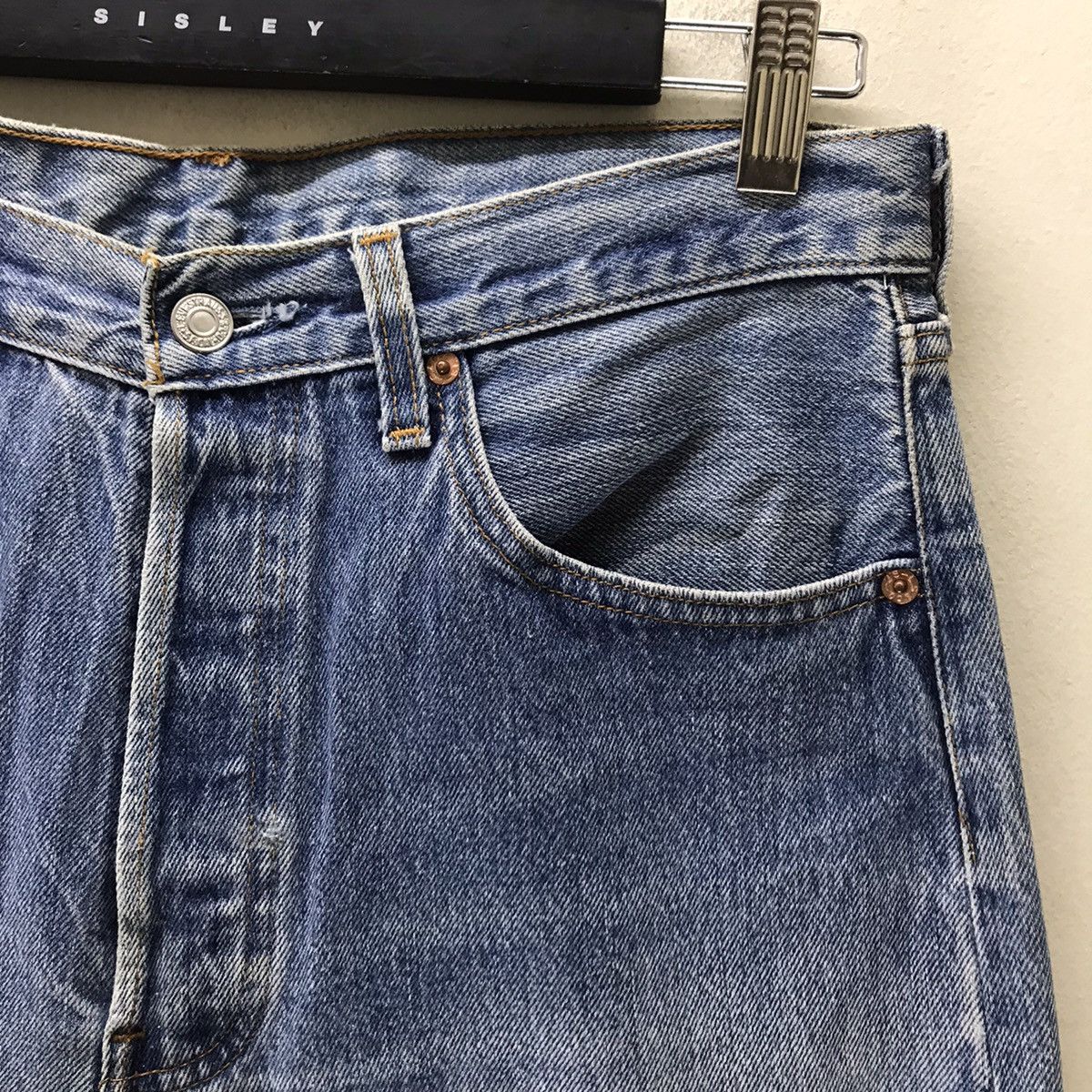 Levi's Vintage 90s Levis 501xx Denim Jeans Nice Faded Size US 33 - 6 Thumbnail
