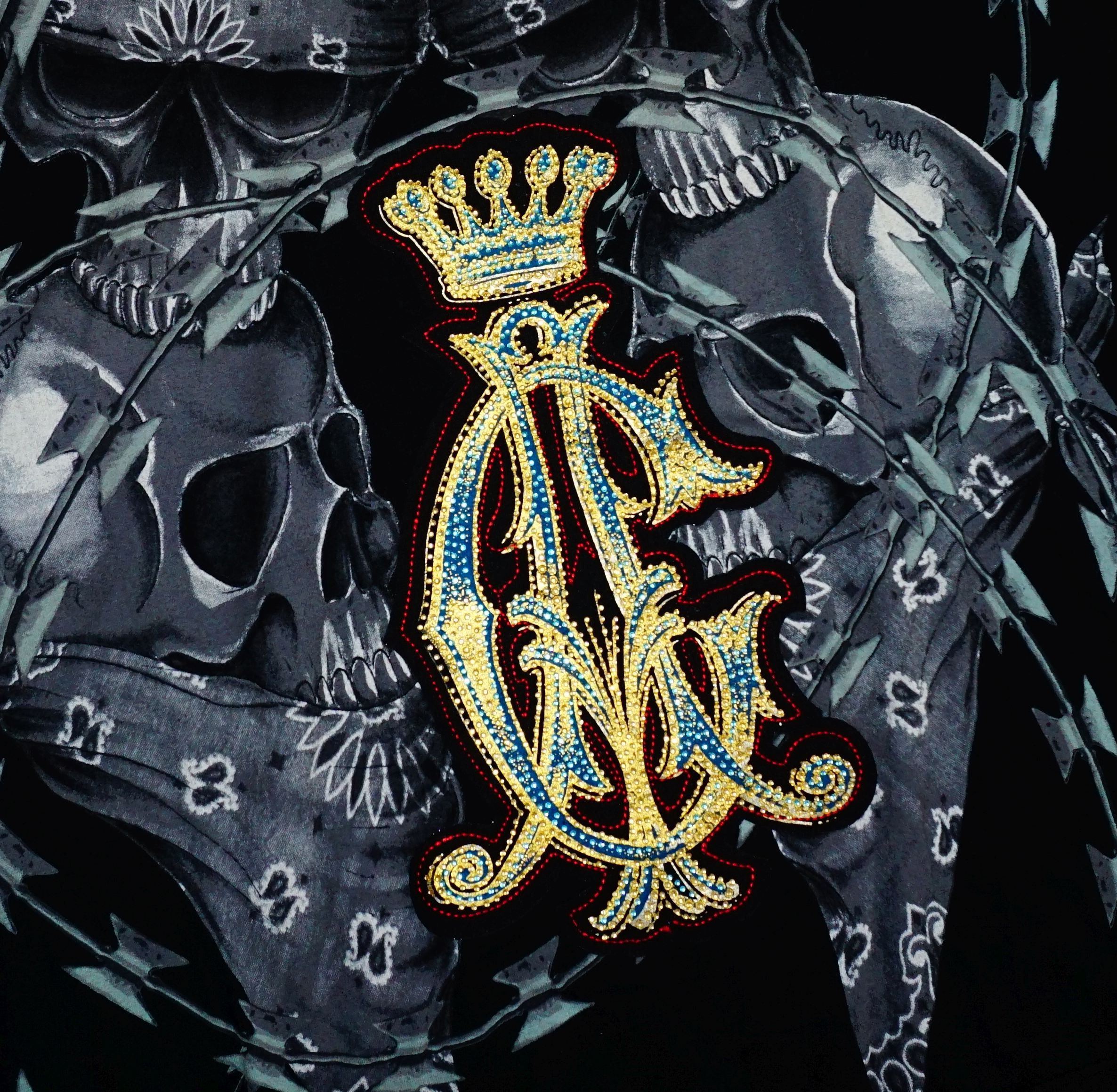 Christian Audigier Christian Audigier Crystals Drip Tshirt Size US XL / EU 56 / 4 - 4 Thumbnail