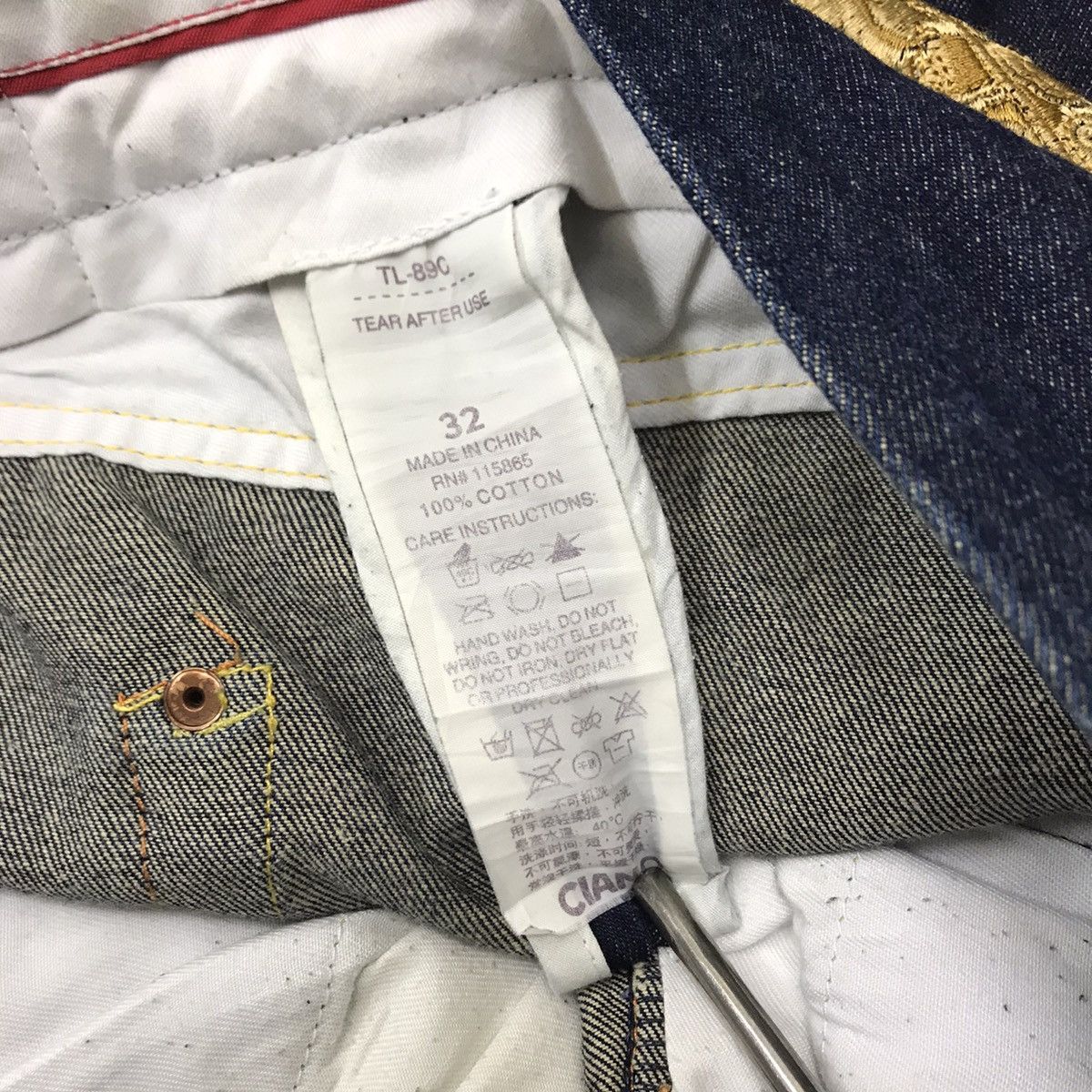 Ciano Farmer Ciano Farmer Denim Embroidery Dragon Emperor's Size US 32 / EU 48 - 22 Thumbnail