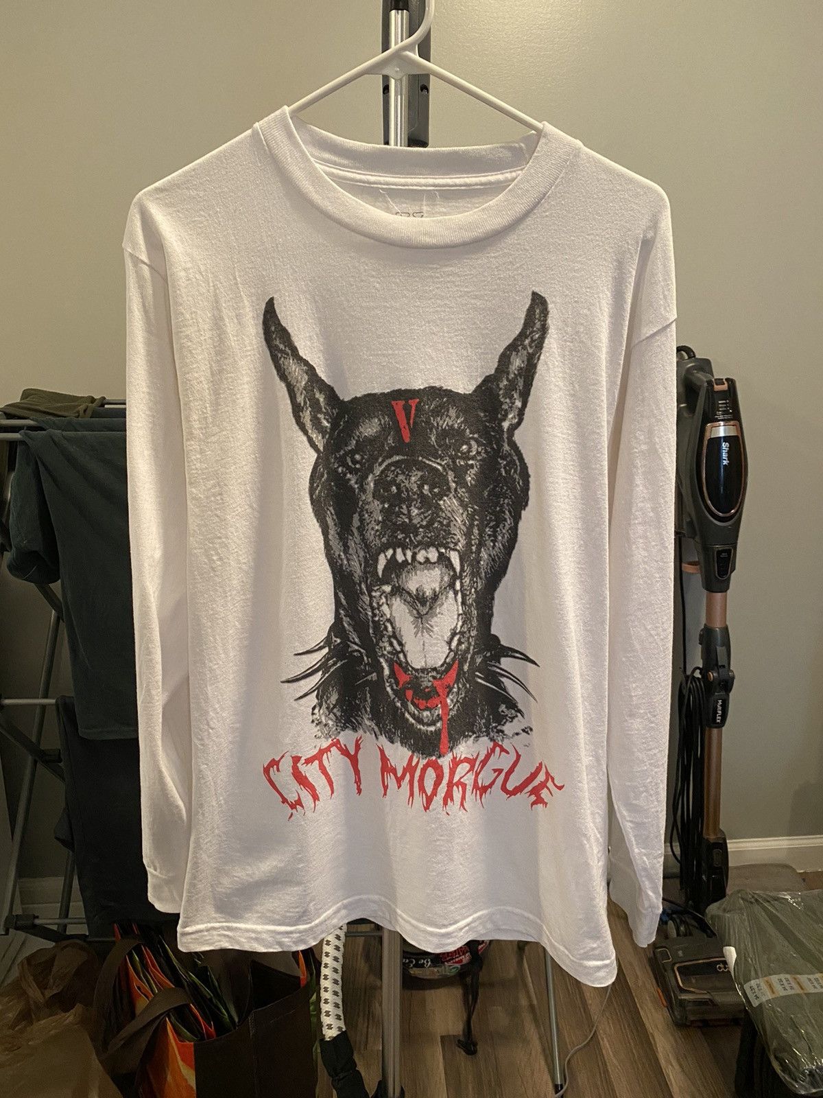 VLONE x City Morgue Bark White Long 2024 Sleeve T-shirt