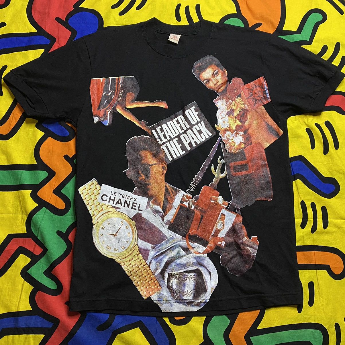 Other Vintage Leader Of The pack chanel rolex mercedes print tee Size US L / EU 52-54 / 3 - 1 Thumbnail