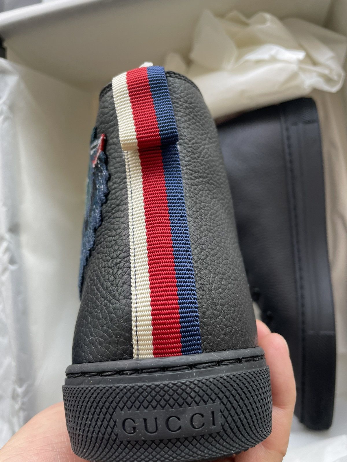Gucci Limited Edition Runway Panther Wolf Leather High Top Sneaker Size US 6.5 / EU 39-40 - 12 Thumbnail