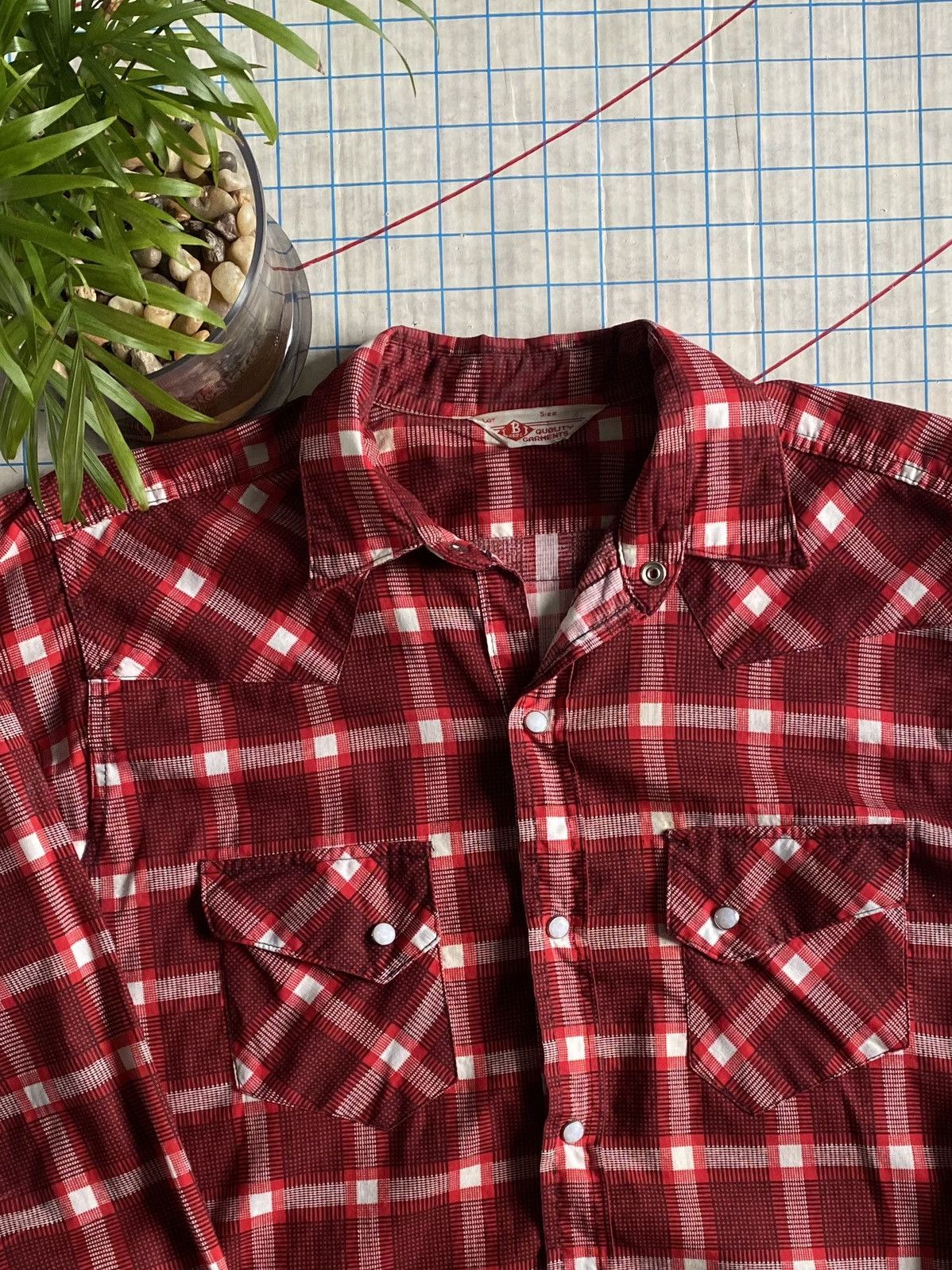 Flannel × Vintage Vintage Pearl Snap Flannel Button Up Shirt Size Medium Size US M / EU 48-50 / 2 - 4 Thumbnail