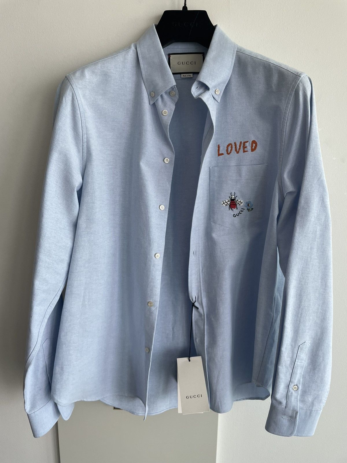 Gucci Brand New Limited Edition Rare LOVED Embroidery Logo Shirt Size US XL / EU 56 / 4 - 18 Thumbnail