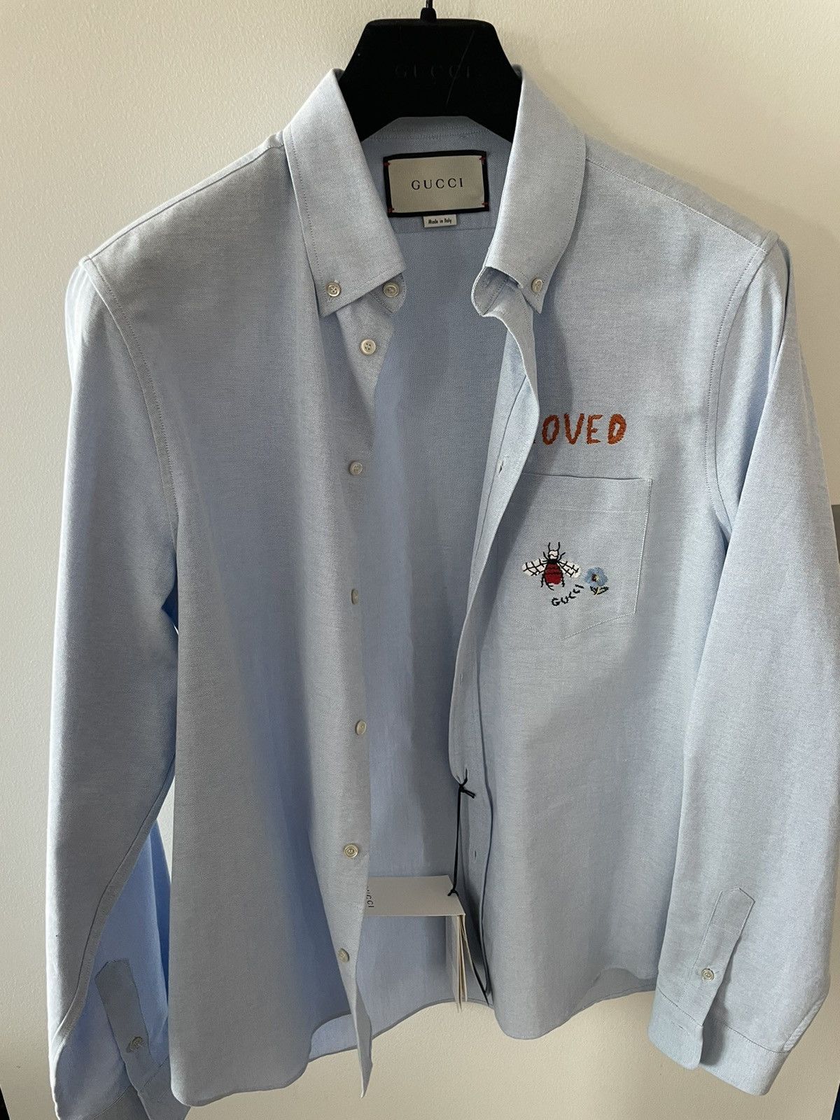 Gucci Brand New Limited Edition Rare LOVED Embroidery Logo Shirt Size US XL / EU 56 / 4 - 7 Thumbnail