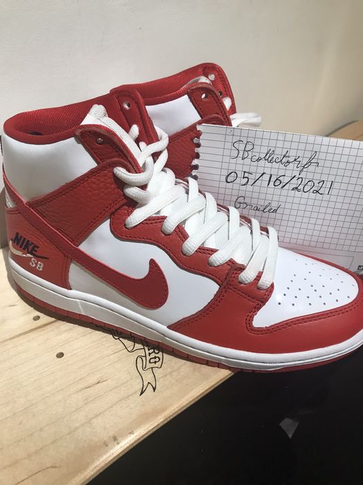 Nike Nike sb dunk high future court red | Grailed