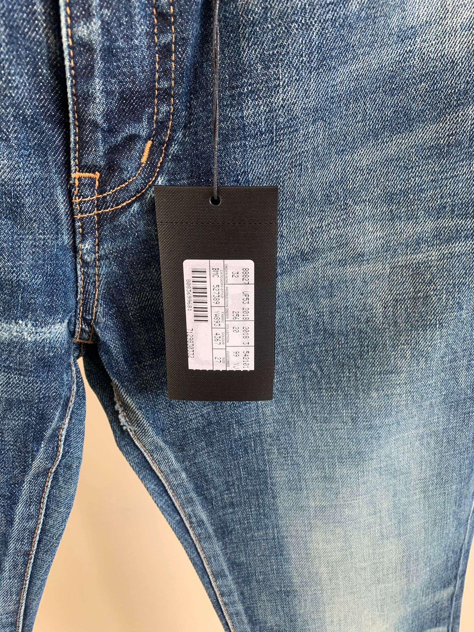 Saint Laurent Paris D02 Denim in Medium Vintage Blue Size US 27 - 7 Thumbnail