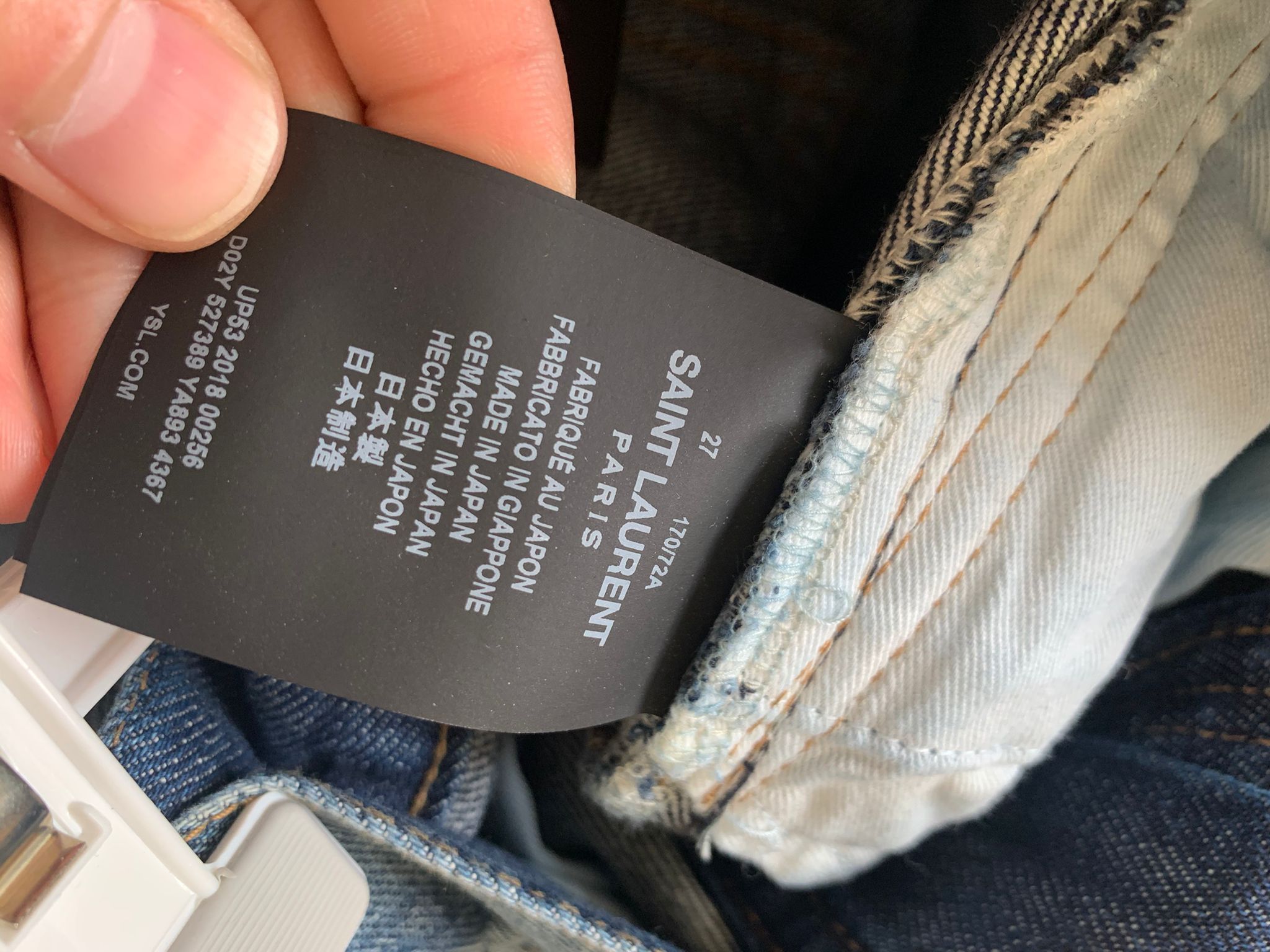 Saint Laurent Paris D02 Denim in Medium Vintage Blue Size US 27 - 11 Thumbnail
