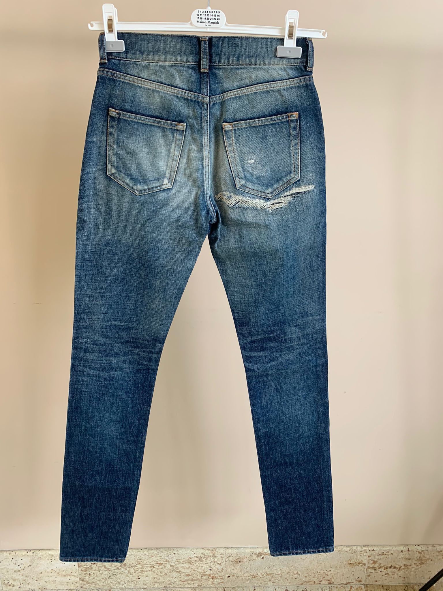 Saint Laurent Paris D02 Denim in Medium Vintage Blue Size US 27 - 8 Thumbnail