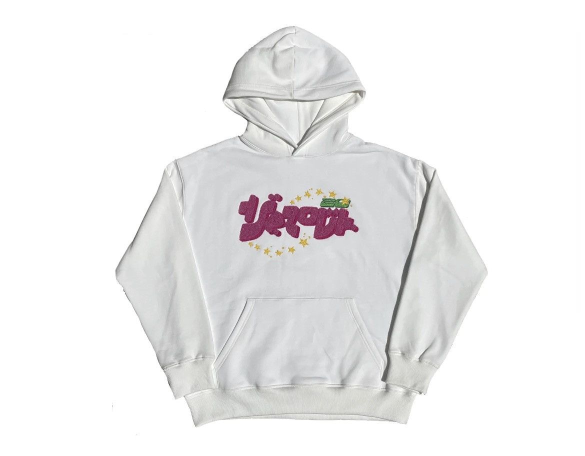 image of Velour Scars Embroidered Hoodie in Black/Light Bone/White, Men's (Size Large)