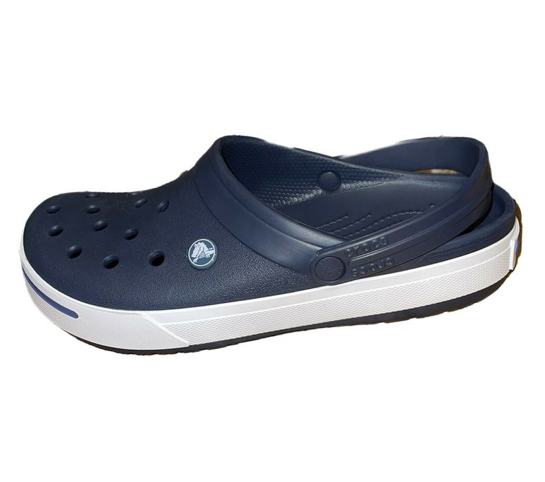 Crocs Crocs CrocBand II Navy Blue White Clogs 11989 42T SIZE 9